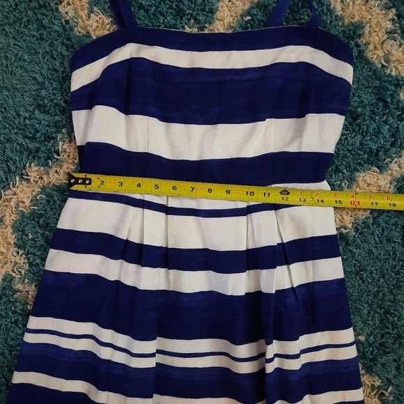LOFT fully lined striped fit n flare 2 - Picture 6 of 10